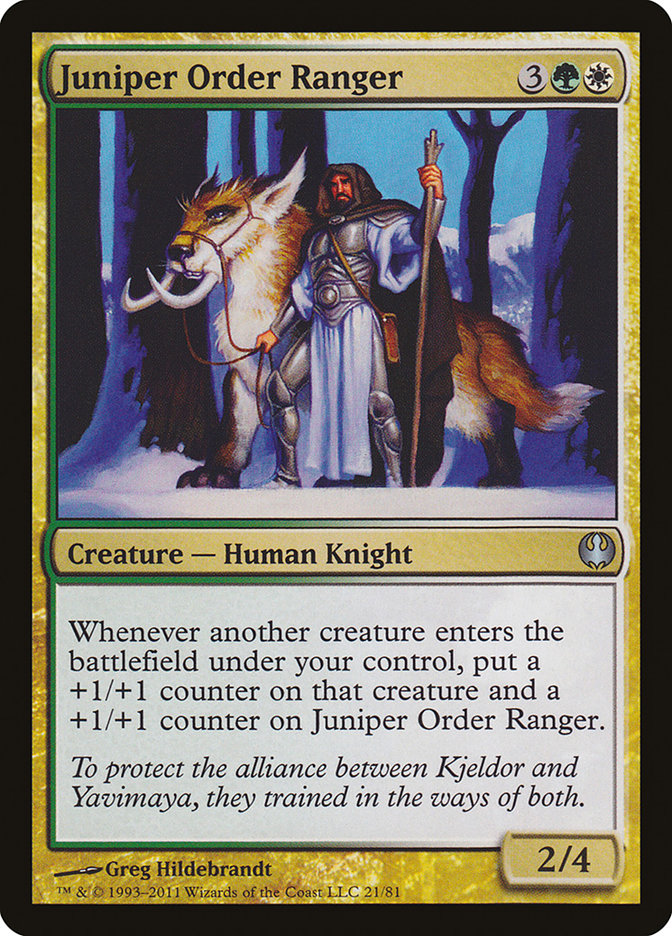 Juniper Order Ranger [Duel Decks: Knights vs. Dragons] MTG Single Magic: The Gathering    | Red Claw Gaming