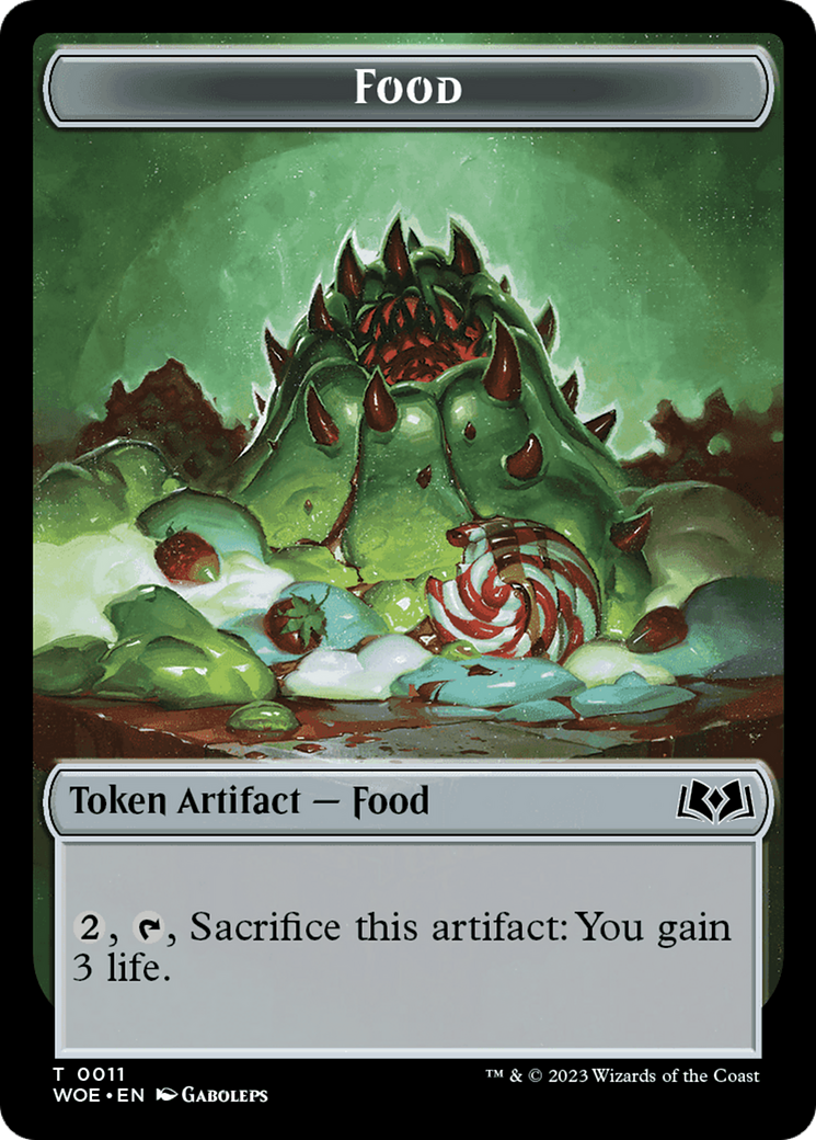 Faerie // Food (0011) Double-Sided Token [Wilds of Eldraine Tokens] MTG Single Magic: The Gathering    | Red Claw Gaming