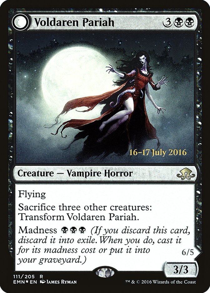 Voldaren Pariah // Abolisher of Bloodlines [Eldritch Moon Prerelease Promos] MTG Single Magic: The Gathering    | Red Claw Gaming
