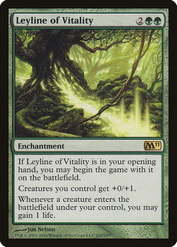 Leyline of Vitality [Magic 2011] MTG Single Magic: The Gathering    | Red Claw Gaming