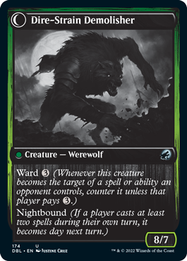 Burly Breaker // Dire-Strain Demolisher [Innistrad: Double Feature] MTG Single Magic: The Gathering    | Red Claw Gaming