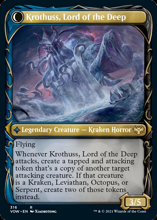 Runo Stromkirk // Krothuss, Lord of the Deep (Showcase Fang Frame) [Innistrad: Crimson Vow] MTG Single Magic: The Gathering    | Red Claw Gaming