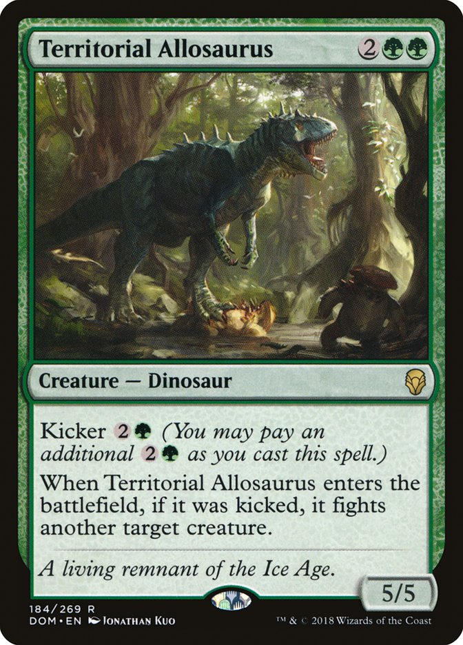 Territorial Allosaurus [Dominaria] MTG Single Magic: The Gathering    | Red Claw Gaming