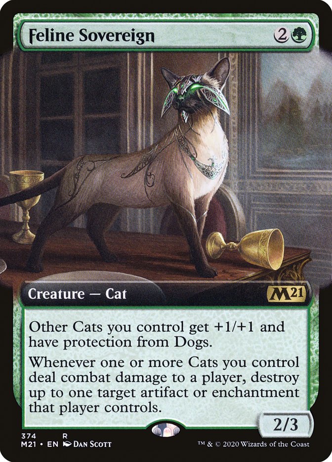 Feline Sovereign (Extended Art) [Core Set 2021] MTG Single Magic: The Gathering    | Red Claw Gaming