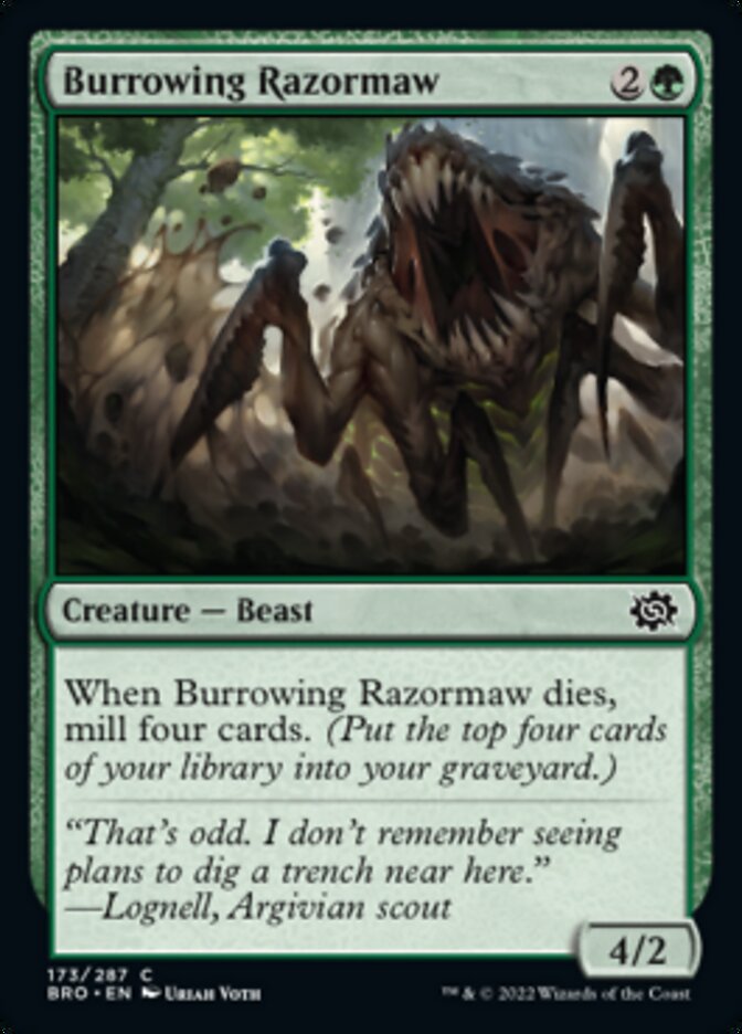 Burrowing Razormaw [The Brothers' War] MTG Single Magic: The Gathering    | Red Claw Gaming