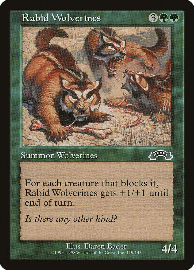 Rabid Wolverines [Exodus] MTG Single Magic: The Gathering    | Red Claw Gaming