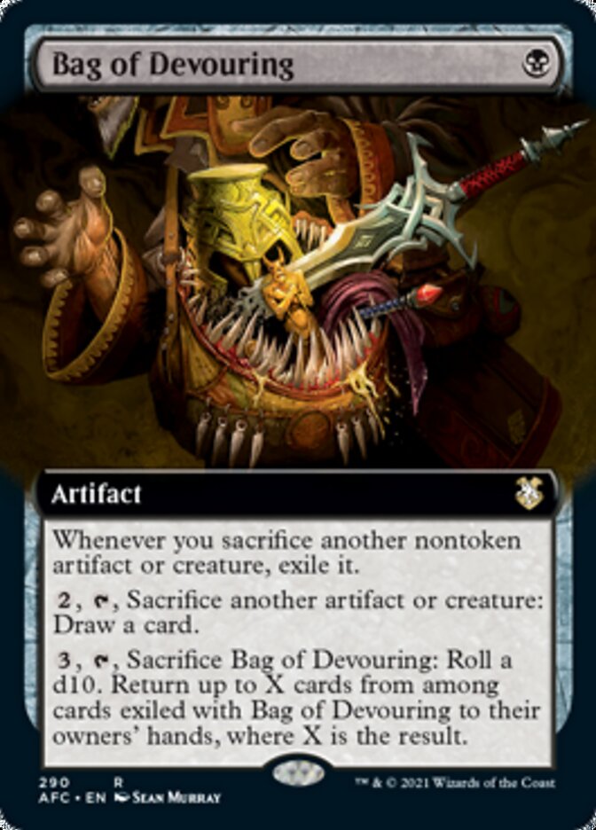 Bag of Devouring (Extended Art) [Dungeons & Dragons: Adventures in the Forgotten Realms Commander] MTG Single Magic: The Gathering    | Red Claw Gaming