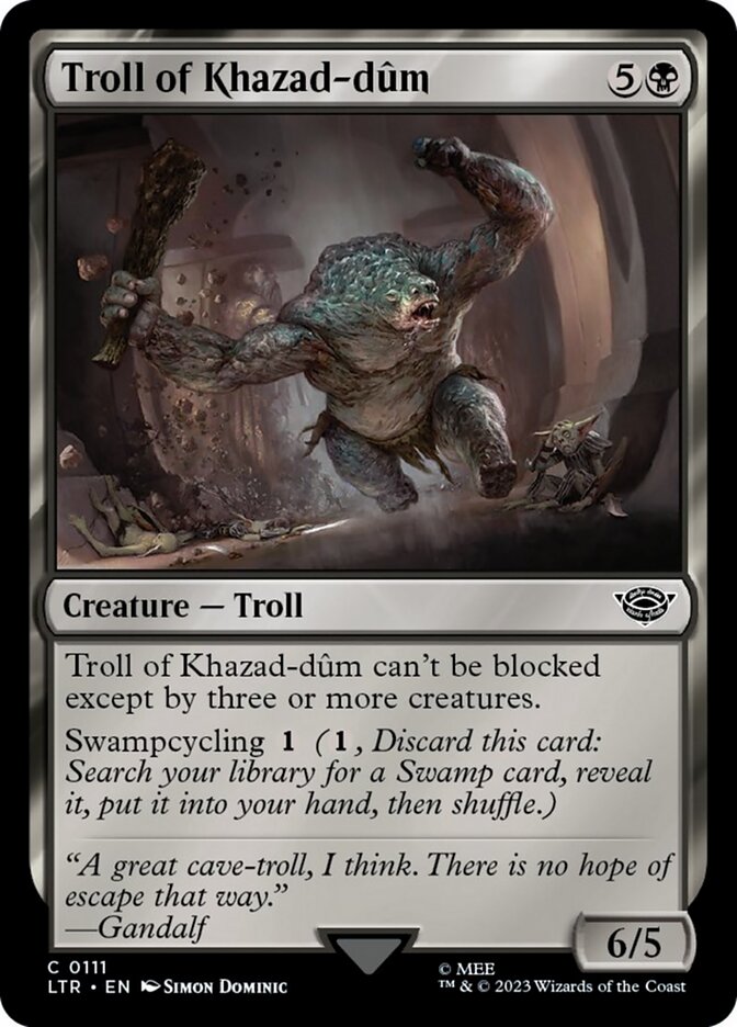 Troll of Khazad-dum [The Lord of the Rings: Tales of Middle-Earth] MTG Single Magic: The Gathering    | Red Claw Gaming