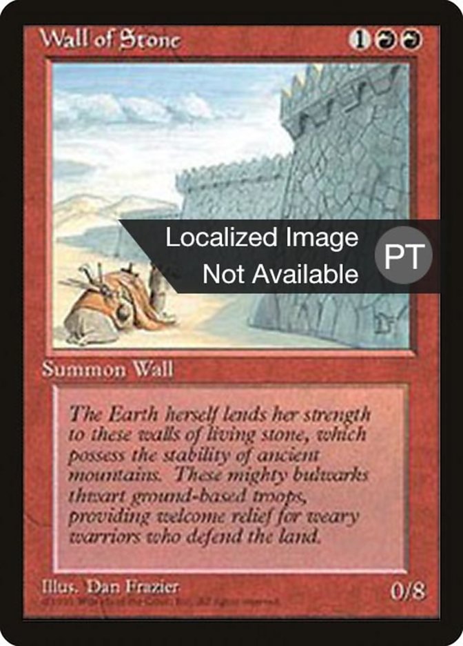 Wall of Stone [Fourth Edition (Foreign Black Border)] MTG Single Magic: The Gathering    | Red Claw Gaming