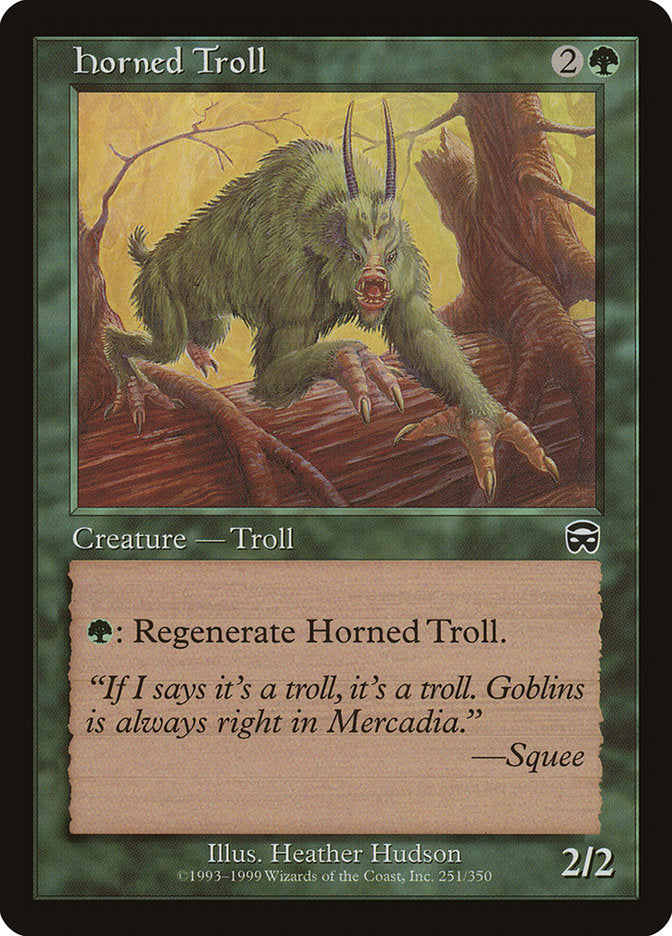 Horned Troll [Mercadian Masques] MTG Single Magic: The Gathering    | Red Claw Gaming