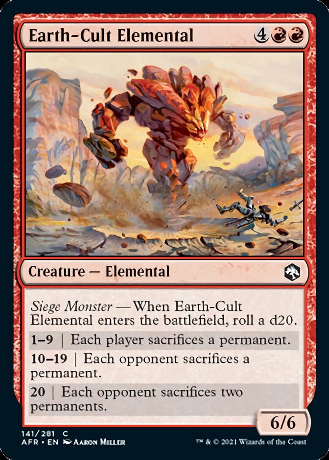 Earth-Cult Elemental [Dungeons & Dragons: Adventures in the Forgotten Realms] MTG Single Magic: The Gathering    | Red Claw Gaming
