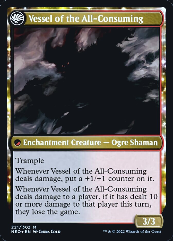 Hidetsugu Consumes All // Vessel of the All-Consuming [Kamigawa: Neon Dynasty Prerelease Promos] MTG Single Magic: The Gathering    | Red Claw Gaming