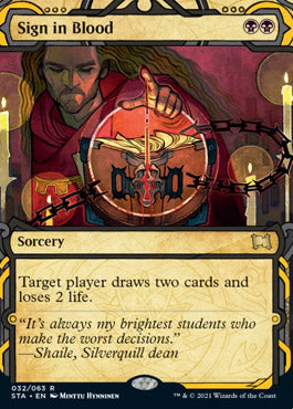 Sign in Blood (Foil Etched) [Strixhaven: School of Mages Mystical Archive] MTG Single Magic: The Gathering    | Red Claw Gaming