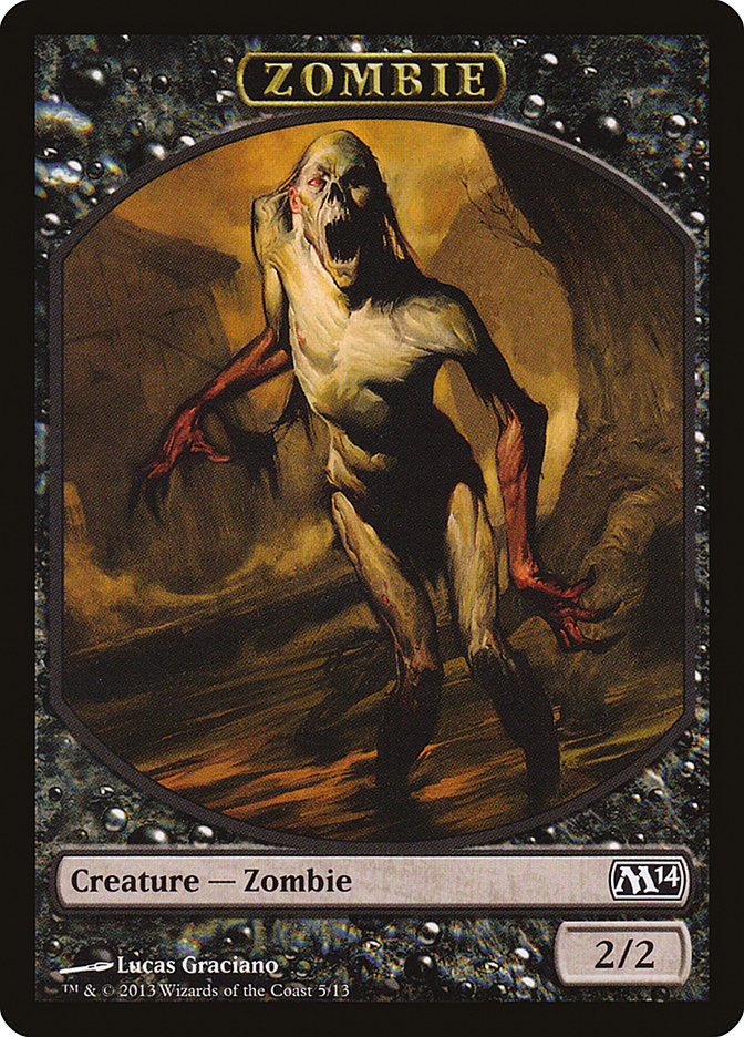 Zombie Token [Magic 2014 Tokens] MTG Single Magic: The Gathering    | Red Claw Gaming