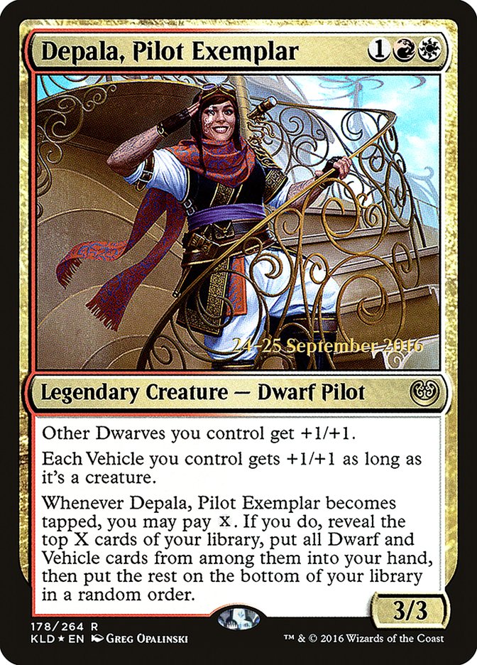 Depala, Pilot Exemplar [Kaladesh Prerelease Promos] MTG Single Magic: The Gathering    | Red Claw Gaming