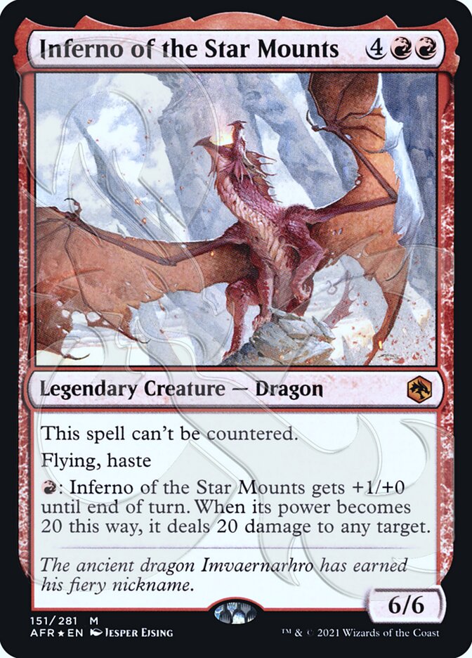 Inferno of the Star Mounts (Ampersand Promo) [Dungeons & Dragons: Adventures in the Forgotten Realms Promos] MTG Single Magic: The Gathering    | Red Claw Gaming