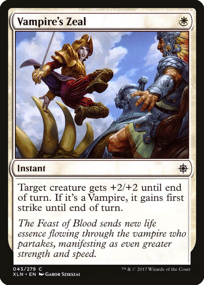Vampire's Zeal [Ixalan] MTG Single Magic: The Gathering    | Red Claw Gaming