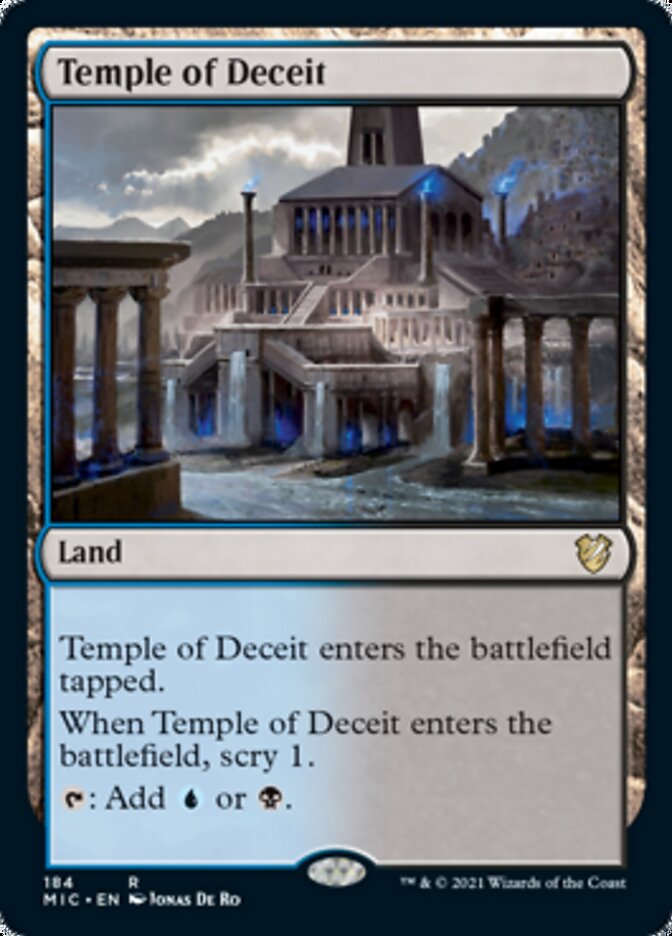 Temple of Deceit [Innistrad: Midnight Hunt Commander] MTG Single Magic: The Gathering    | Red Claw Gaming