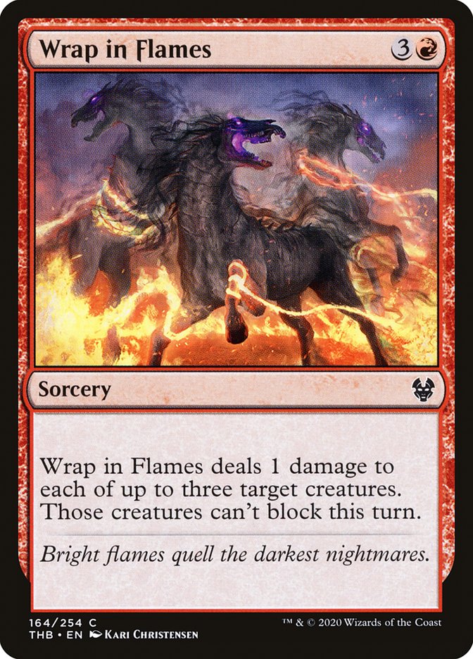 Wrap in Flames [Theros Beyond Death] MTG Single Magic: The Gathering    | Red Claw Gaming