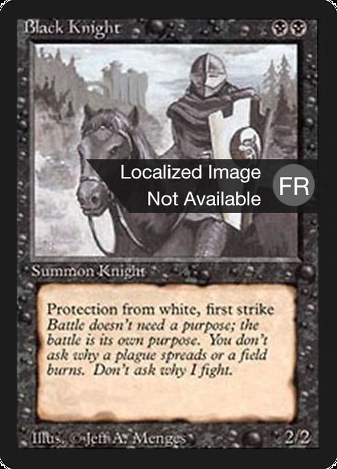 Black Knight [Foreign Black Border] MTG Single Magic: The Gathering    | Red Claw Gaming