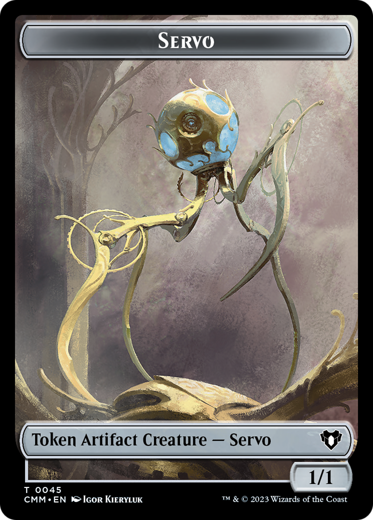 Servo // Elephant Double-Sided Token [Commander Masters Tokens] MTG Single Magic: The Gathering    | Red Claw Gaming