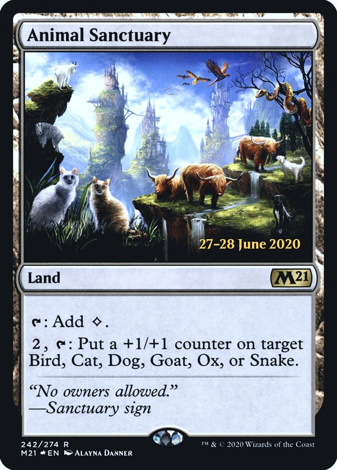 Animal Sanctuary [Core Set 2021 Prerelease Promos] MTG Single Magic: The Gathering    | Red Claw Gaming