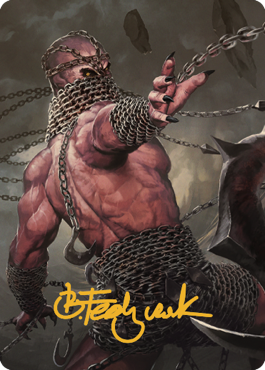 Chain Devil Art Card (Gold-Stamped Signature) [Commander Legends: Battle for Baldur's Gate Art Series] MTG Single Magic: The Gathering    | Red Claw Gaming
