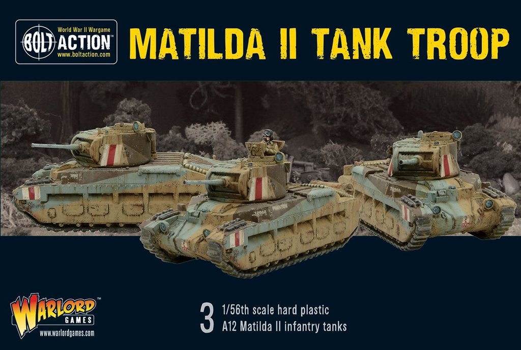 Matilda II Troop British Warlord Games    | Red Claw Gaming