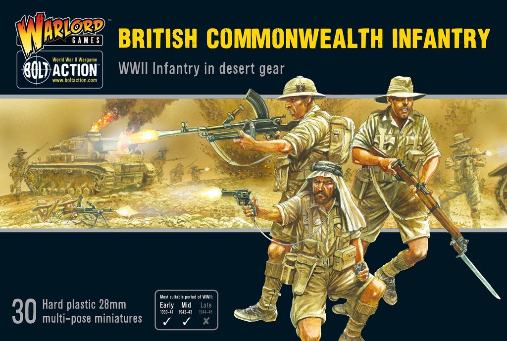 British Commonwealth Infantry (In Desert Gear) British Warlord Games    | Red Claw Gaming