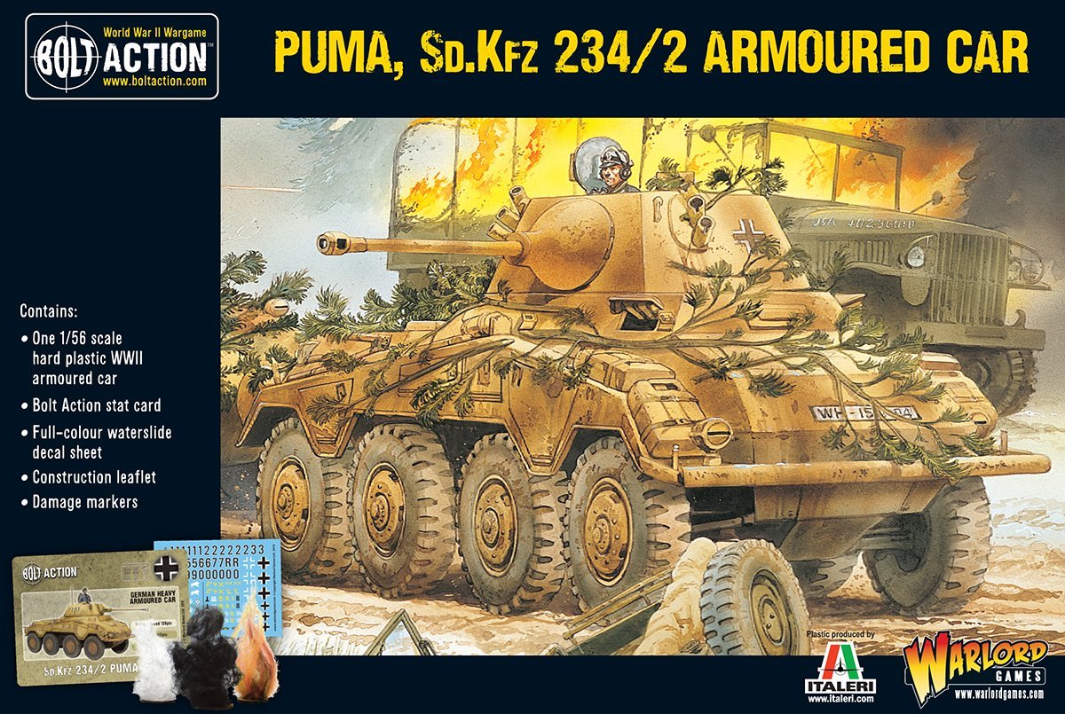 Puma Sd.Kfz 234/2 Armoured Car Germany Warlord Games    | Red Claw Gaming