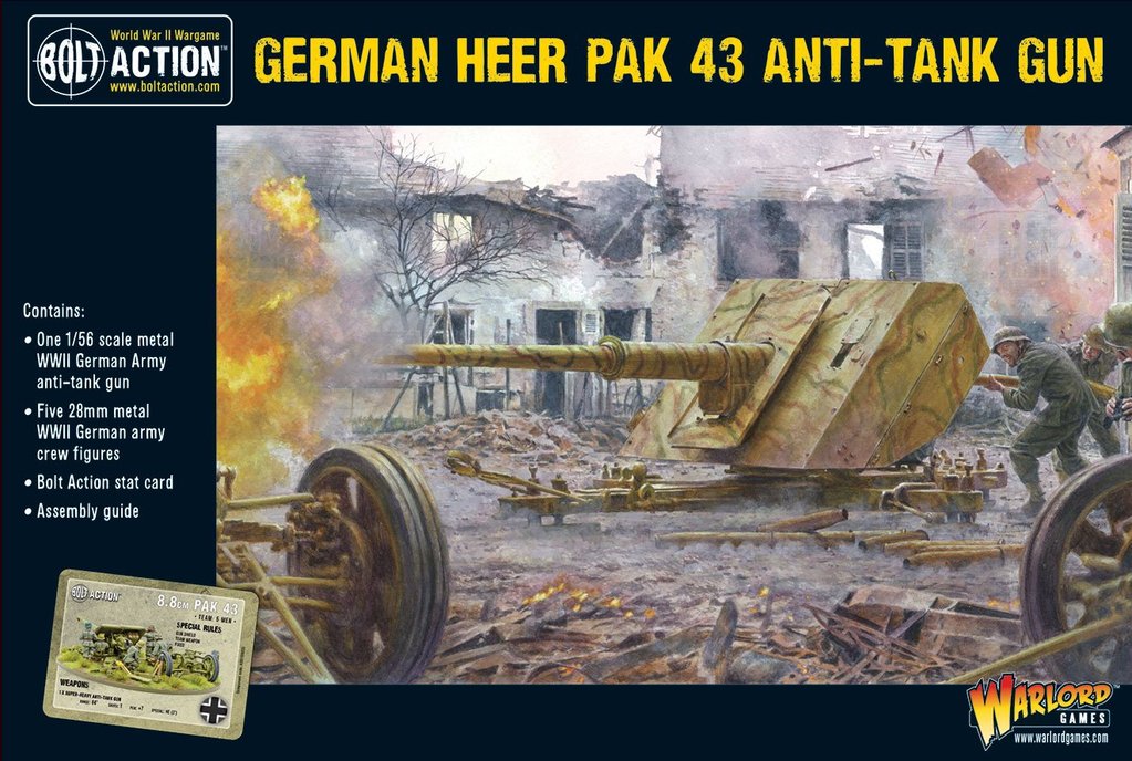 German Heer Pak 43 anti-tank gun Germany Warlord Games    | Red Claw Gaming