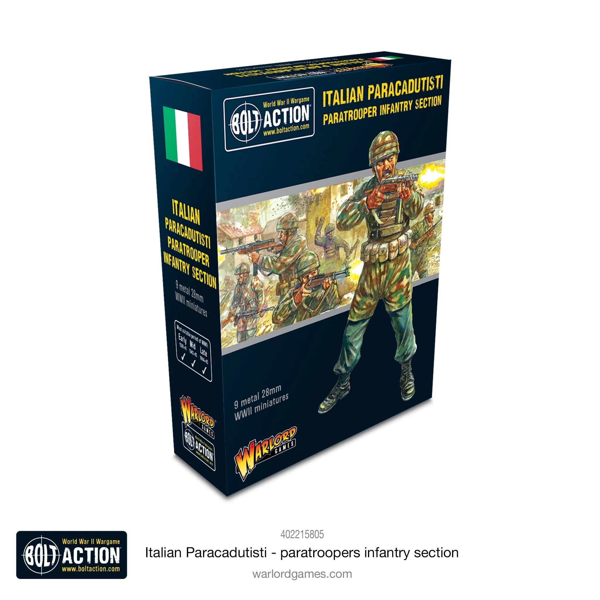 Italian Paracadutisti Paratrooper Infantry Section. Italian Warlord Games    | Red Claw Gaming