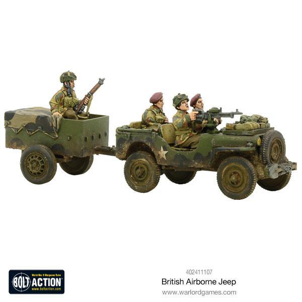 British Airborne Jeep & Trailer British Warlord Games    | Red Claw Gaming