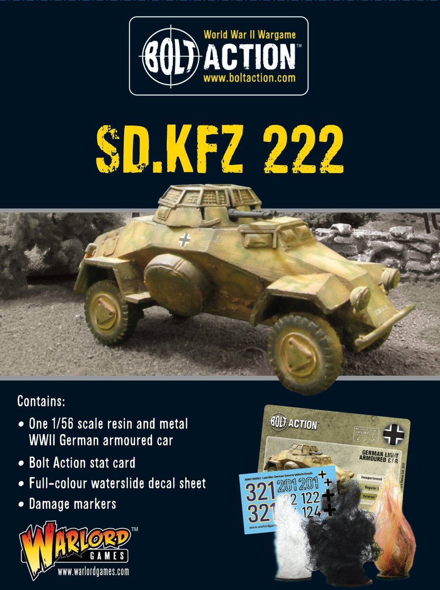 Sdkfz 222 Armoured Car Germany Warlord Games    | Red Claw Gaming