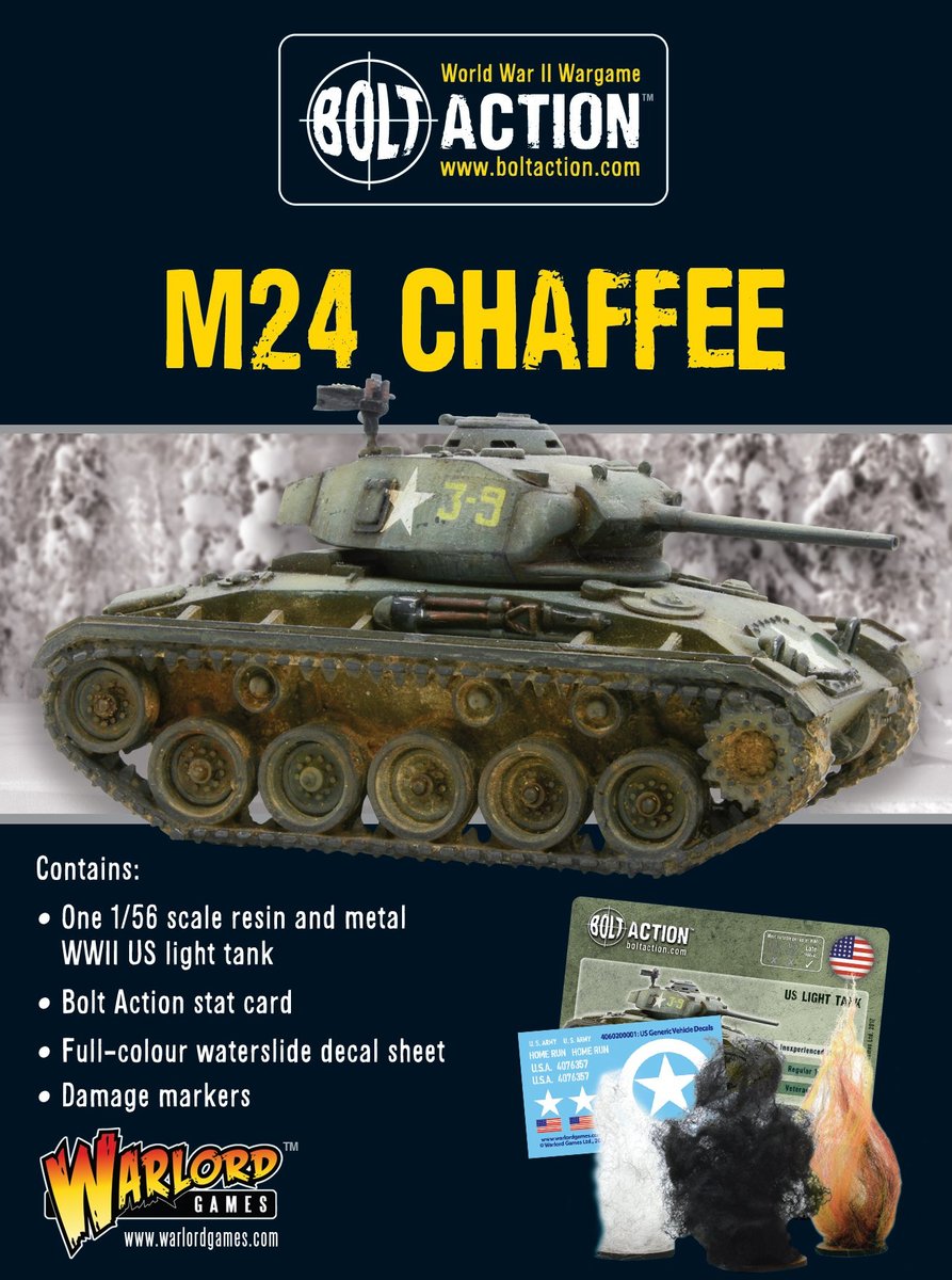 M24 Chaffee US Light Tank American Warlord Games    | Red Claw Gaming