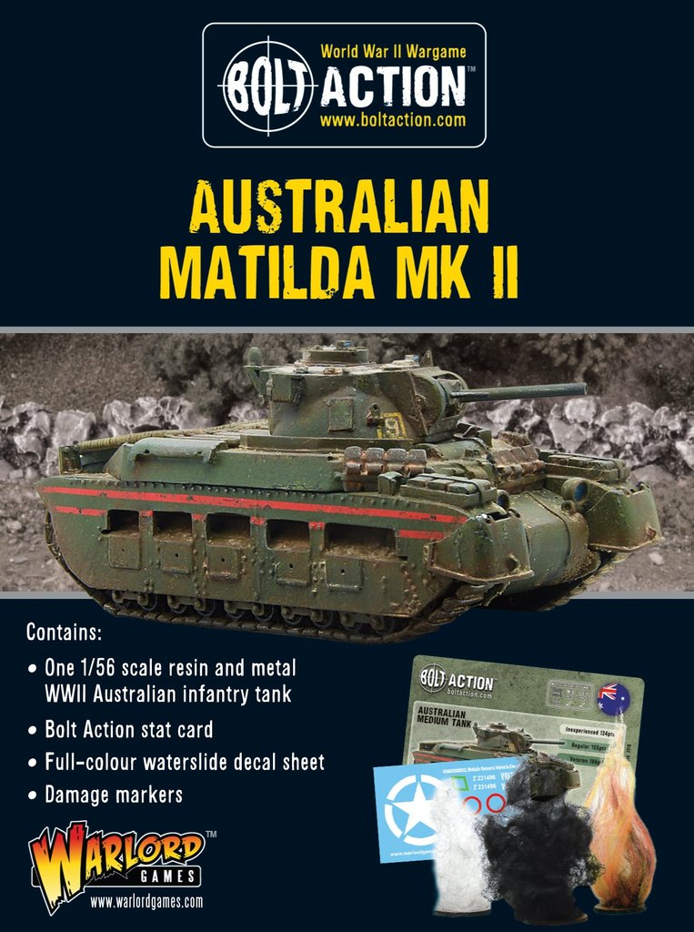 Australian Matilda II Infantry Tank Australian Warlord Games    | Red Claw Gaming