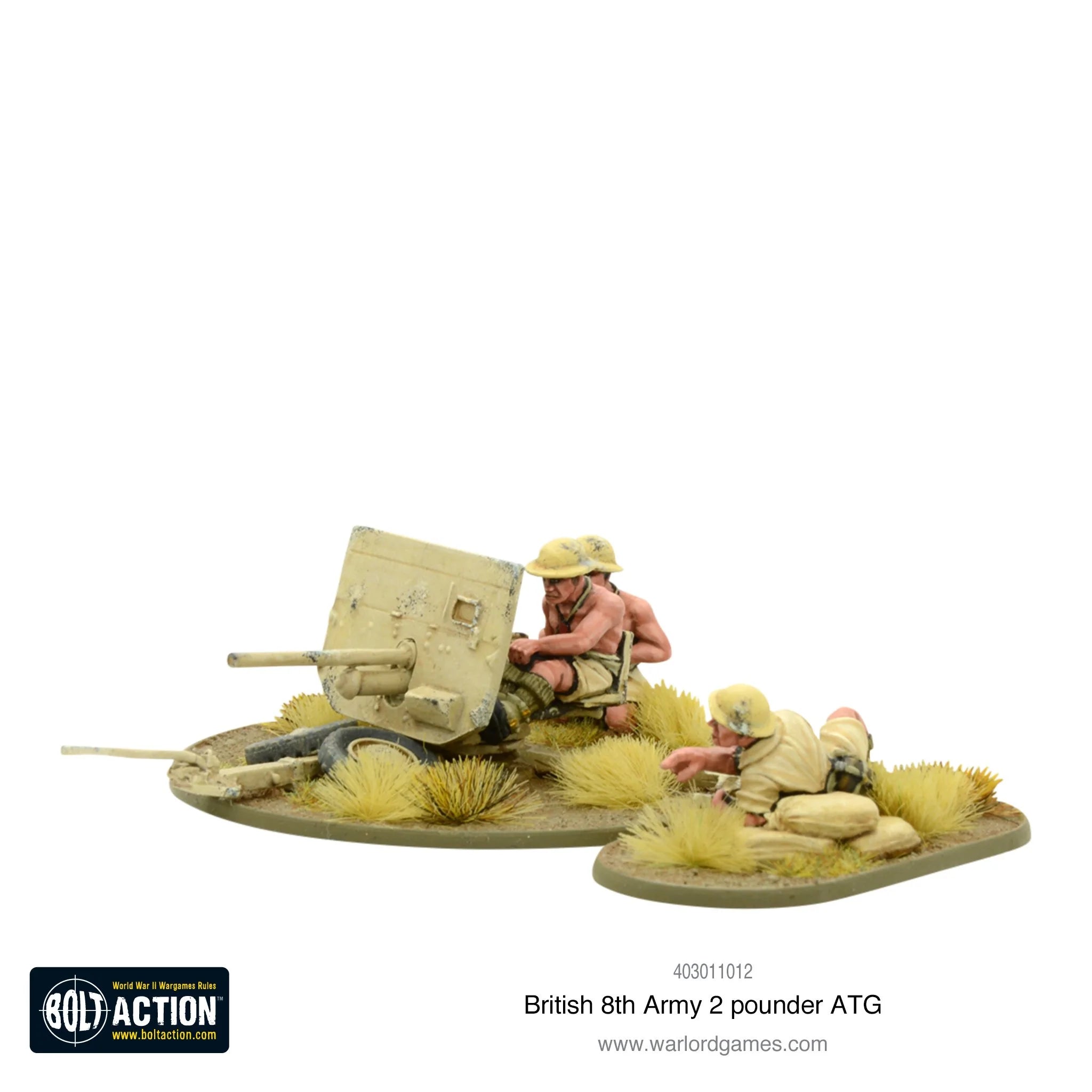 8th Army 2 Pounder Anti-tank Gun British Warlord Games    | Red Claw Gaming