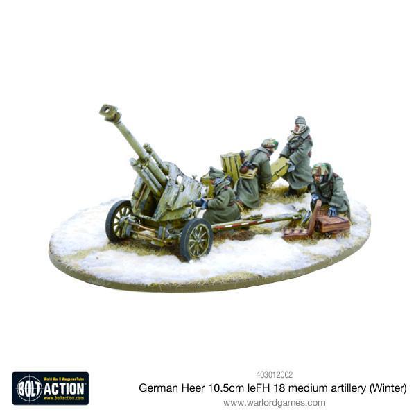 German Heer 10.5cm leFH 18 medium artillery (Winter) Germany Warlord Games    | Red Claw Gaming