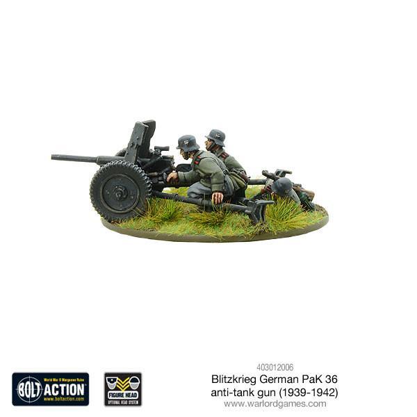 Blitzkrieg German Pak 36 anti-tank gun Germany Warlord Games    | Red Claw Gaming