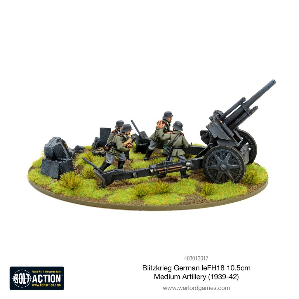 Blitzkrieg German leFH 18 10.5cm Medium Artillery (1939-42) Germany Warlord Games    | Red Claw Gaming