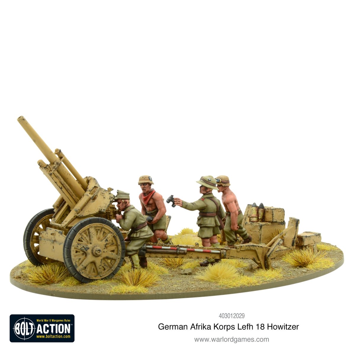 Afrika Korps LeFH 18 10.5cm Medium Artillery Germany Afrika Korps Warlord Games    | Red Claw Gaming