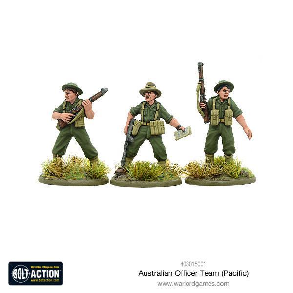 Australian Officer Team (Pacific) Australian Warlord Games    | Red Claw Gaming