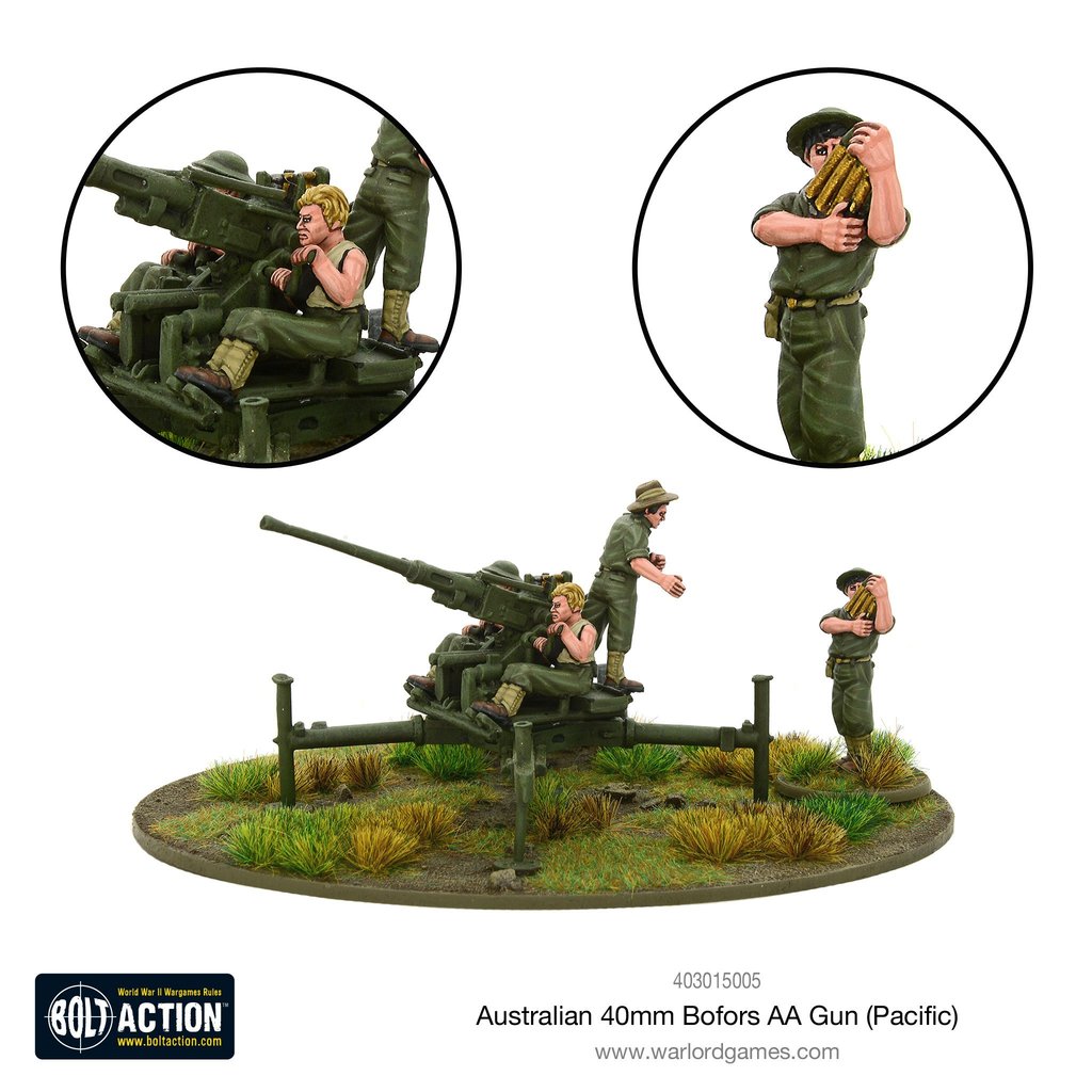 Australian 40mm Bofors AA Gun Australian Warlord Games    | Red Claw Gaming