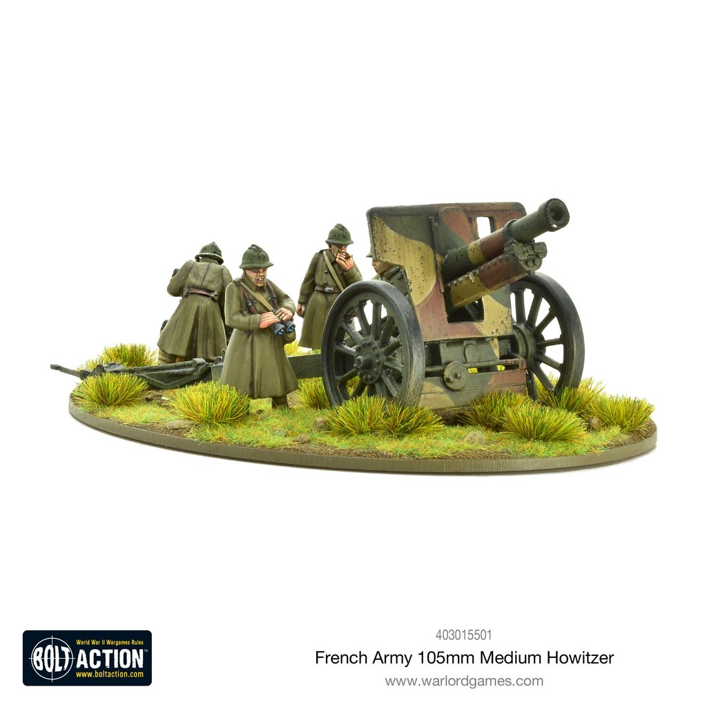 French Army 105mm Medium Howitzer French Warlord Games    | Red Claw Gaming