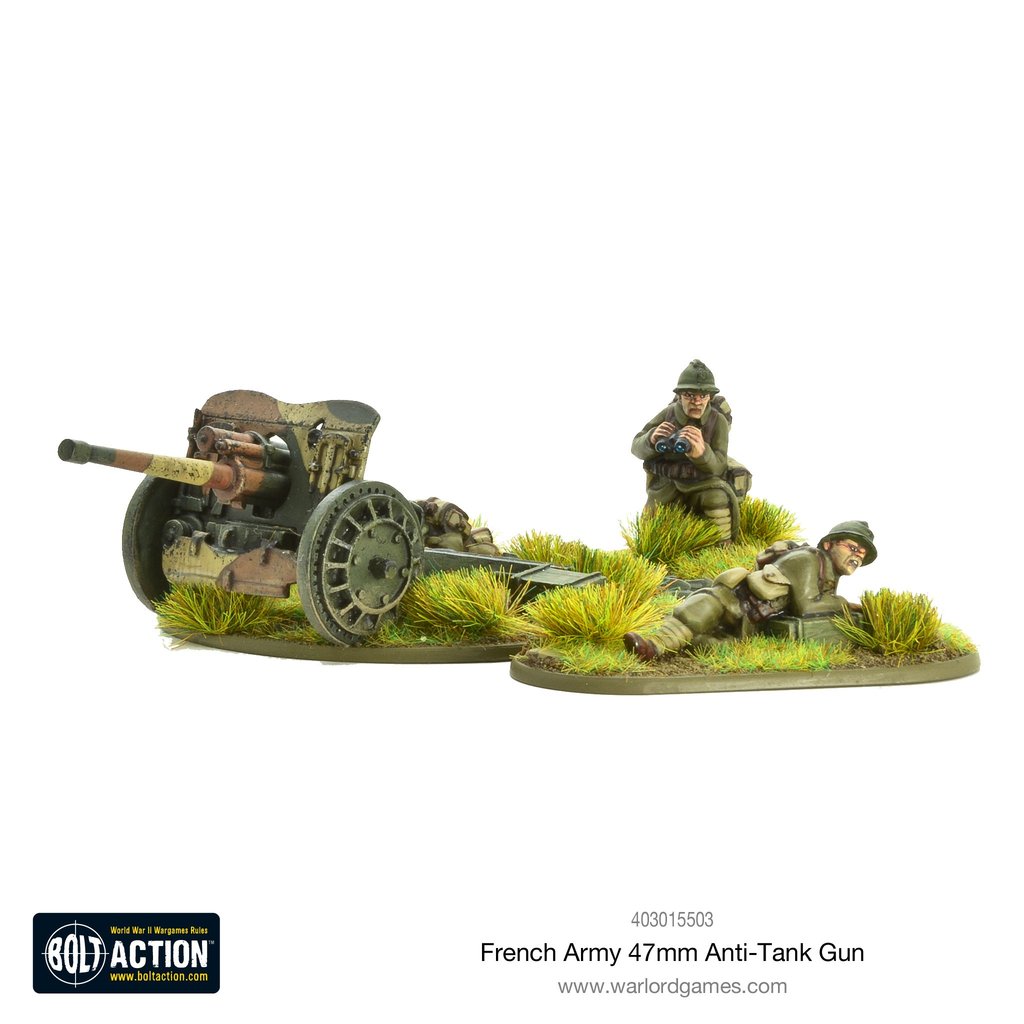French Army 47mm Medium Anti-Tank Gun French Warlord Games    | Red Claw Gaming