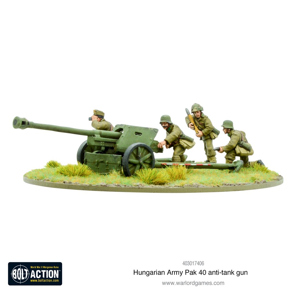 Hungarian Army Pak 40 Anti-tank gun Hungary Warlord Games    | Red Claw Gaming