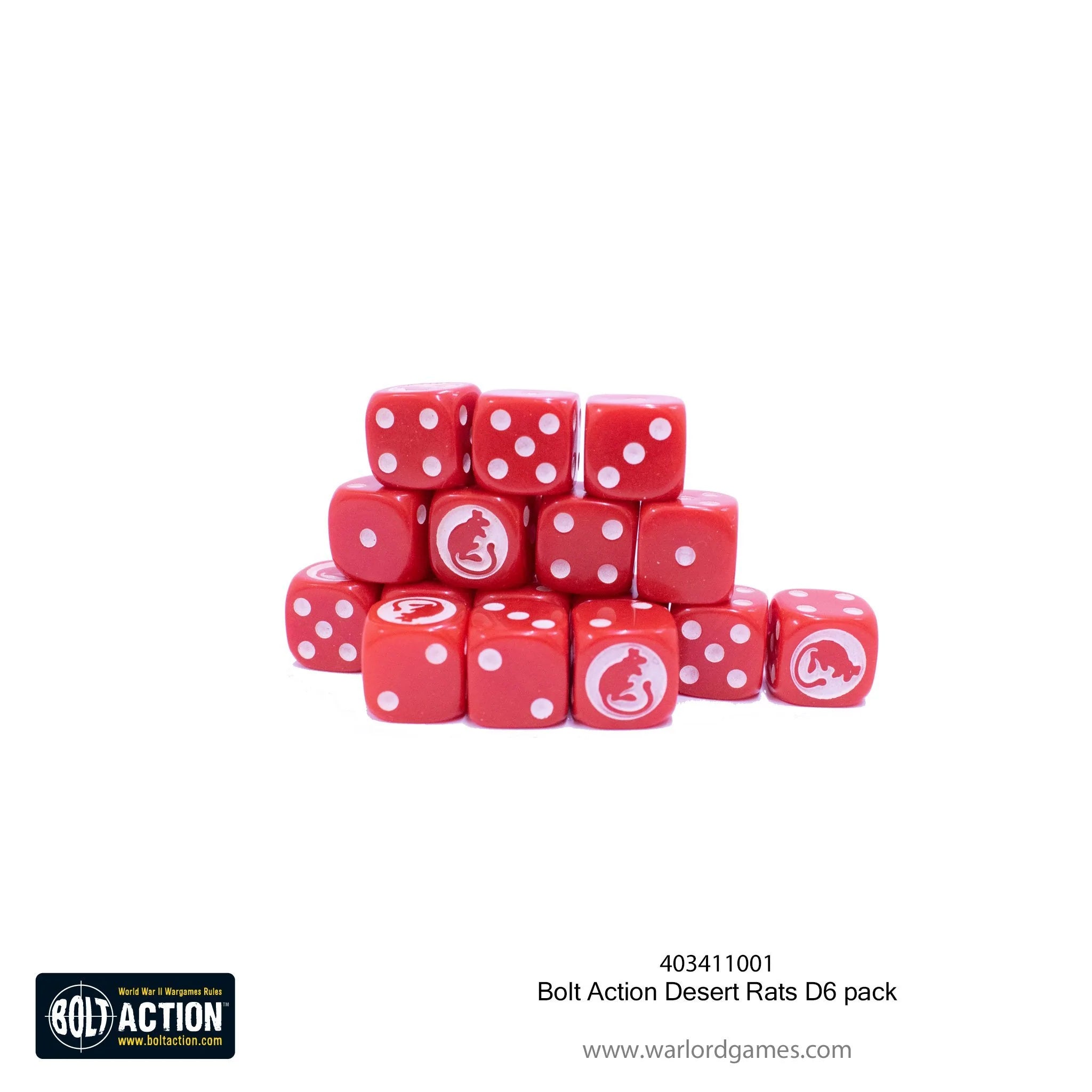 Bolt Action Desert Rats D6 pack Accessories Warlord Games    | Red Claw Gaming