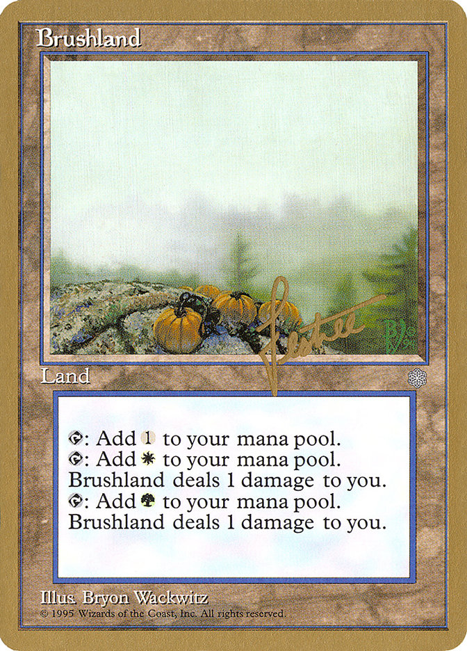Brushland (Bertrand Lestree) [Pro Tour Collector Set] MTG Single Magic: The Gathering    | Red Claw Gaming
