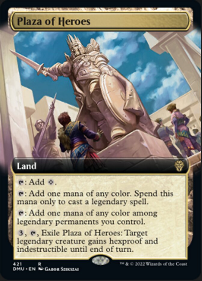 Plaza of Heroes (Extended Art) [Dominaria United] MTG Single Magic: The Gathering    | Red Claw Gaming