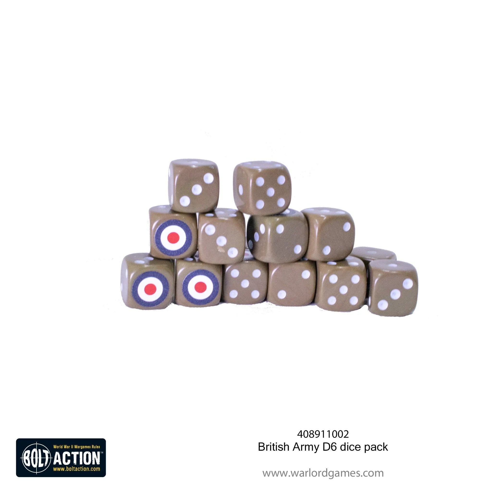 British Army D6 dice pack Accessories Warlord Games    | Red Claw Gaming